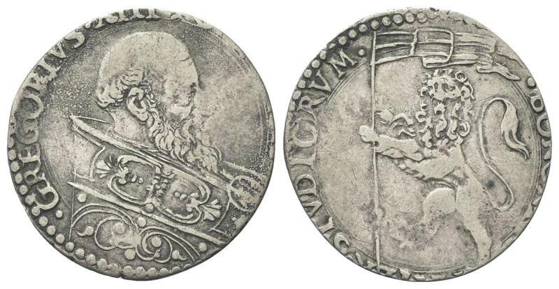 BOLOGNA
Gregorio XIII (Ugo Boncompagni), 1572-1585.
Bianco.
Ag gr. 3,96
Dr. ...