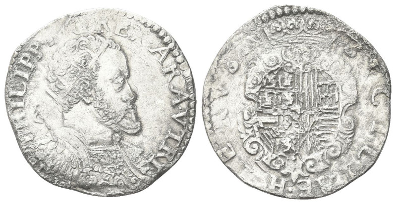 NAPOLI
Filippo II di Spagna, Re di Napoli e di Sicilia 1554-1598.
Mezzo Ducato...