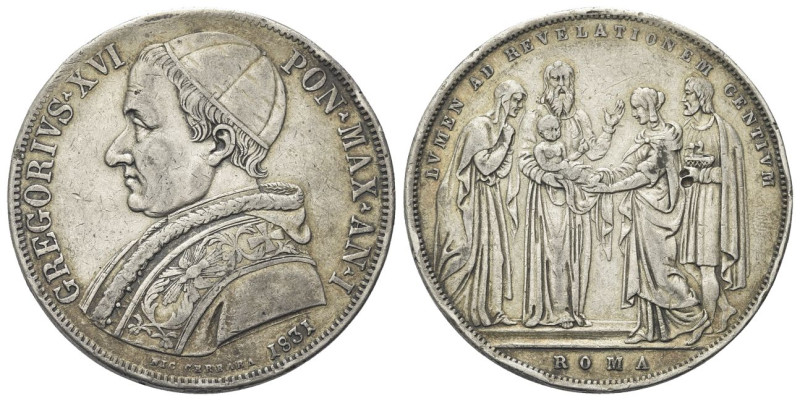 ROMA
Gregorio XVI (Bartolomeo Alberto Cappellari), 1831-1846.
Scudo 1831 a. I....