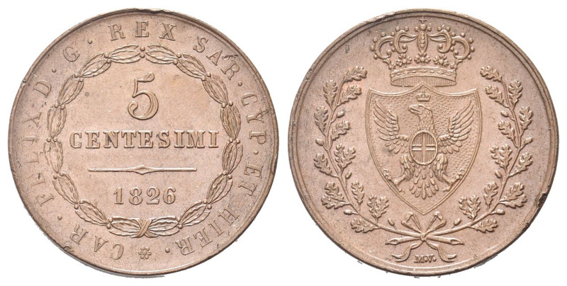 RE ELETTO
Vittorio Emanuele II, 1859-1861.
5 Centesimi 1826 (1860) Bologna, I°...