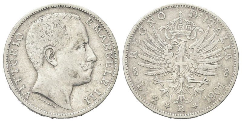 REGNO D’ITALIA
Vittorio Emanuele III, 1900-1943.
2 Lire 1901 Roma, Aquila Saba...