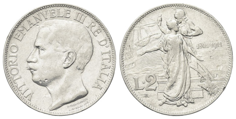 REGNO D’ITALIA
Vittorio Emanuele III, 1900-1943.
2 Lire 1911 Roma, Cinquantena...