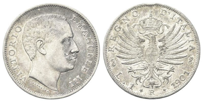 REGNO D’ITALIA
Vittorio Emanuele III, 1900-1943.
Lira 1901 Roma, Aquila Sabaud...