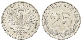 REGNO D’ITALIA
Vittorio Emanuele III, 1900-1943.
25 Centesimi 1902 Roma, Valore.
Ni 
Dr. Aquila araldica rivolta a s. stilizzata sormontata da cor...