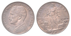REGNO D’ITALIA
Vittorio Emanuele III, 1900-1943.
Centesimo 1917 Roma, Italia su prora.
Cu 
Dr. Semibusto del sovrano in uniforme a testa scoperta ...