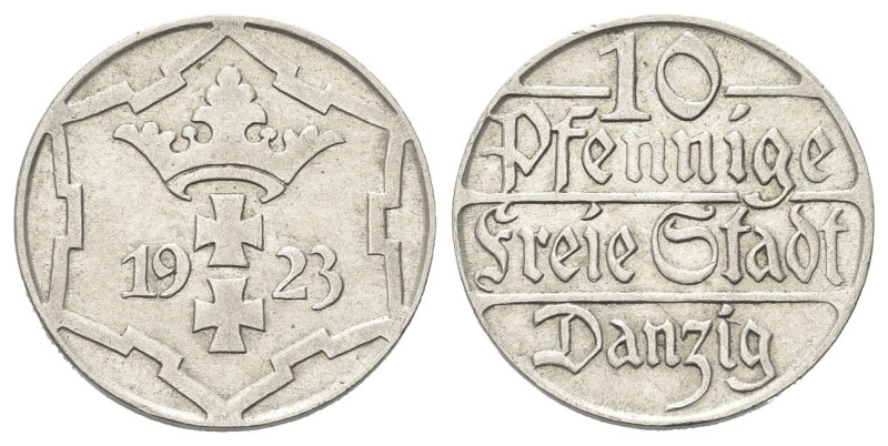 POLONIA
Danziga. Stato Libero, 1920-1939.
10 Pfenning 1923.
Ni/Cu gr. 3,99
D...