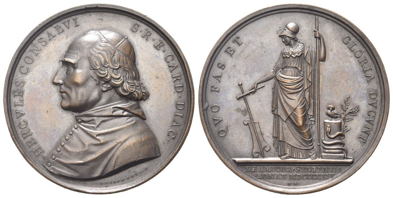 BOLOGNA
Ercole Consalvi (Cardinale), 1757-1821.
Medaglia 1824 opus G. Giromett...