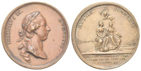 MILANO
Pietro Leopoldo I d’Asburgo Lorena, 1765-1790.
Medaglia 1770 opus M. Krafft.
Ag gr. mm 39,2
Dr. IOSEPHVS II - AVGVTVS. Busto laureato a d.,...