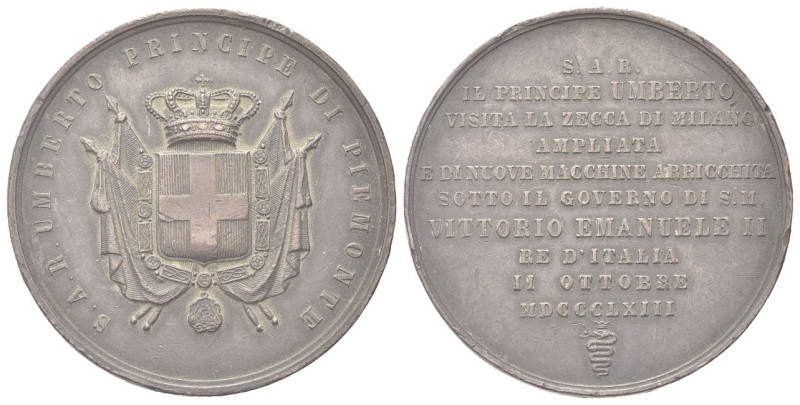 MILANO
Durante Vittorio Emanuele II, 1849-1878.
Medaglia 1863.
Æ gr. 35,38 mm...