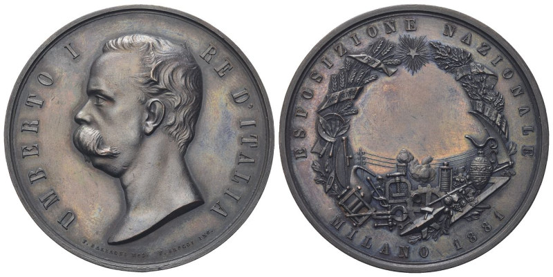 MILANO
Durante Umberto I, 1878-1900.
Medaglia 1881 opus F. Barzaghi e L. Brogg...