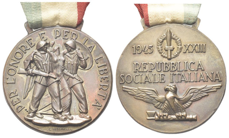 ROMA
Repubblica Sociale Italiana, 1943-1945.
Medaglia 1945 a. XXIII opus Vergi...