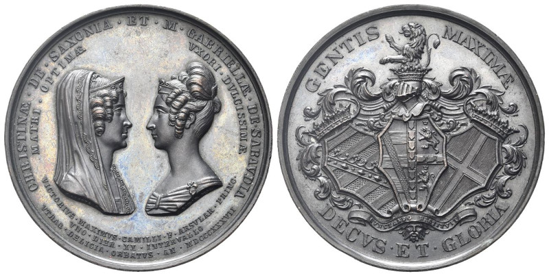 SAVOIA
Cristina di Sassonia e Maria Gabriella di Savoia. 
Medaglia 1837 opus L...