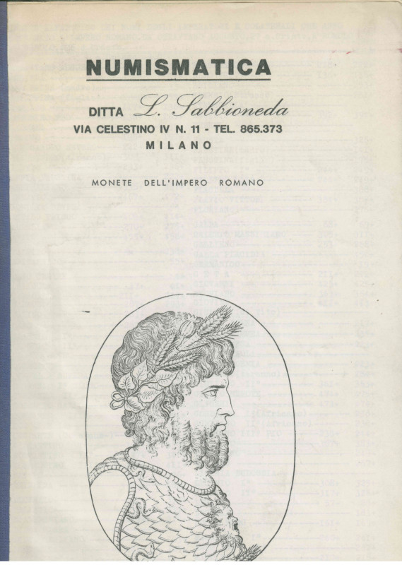 ROMA IMPERIALE 
L. Sabbioneda
Numismatica Ditta L. Sabbioneda Monete dell’Impe...