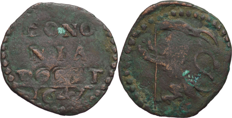 Bologna - 1 Quattrino 1647 - Innocenzo X (1644 - 1655) - Gr. 2,36 - Mir.# 1825
...