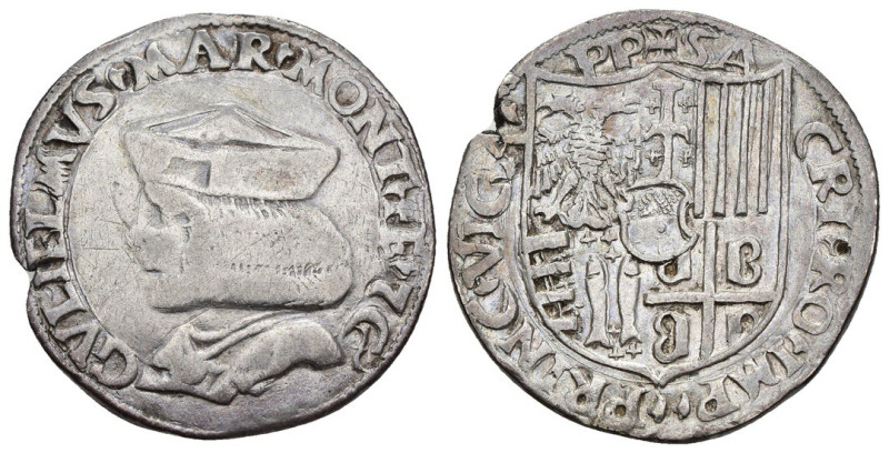 CASALE - Guglielmo II Paleologo (1494-1518) - Testone Busto drapp. con berretto ...
