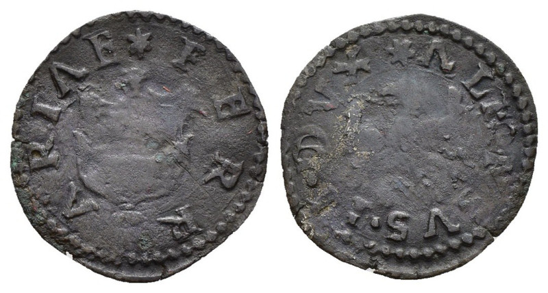 Ferrara - Alfonso II d'Este (1559-1597) - quattrino - CNI 138/147; MIR 327 - CU ...