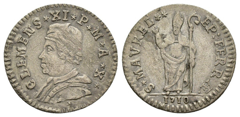 Stato Pontificio - Ferrara - Clemente XI, Albani (1700-1721) - Muraiola da 2 Bai...
