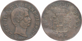 Firenze - Granducato di Toscana - Leopoldo II di Lorena (1824-1859) - 10 Quattrini 1858 - Pagani 167 - R (RARO) - Mi - gr. 1,89

BB

SPEDIZIONE SO...