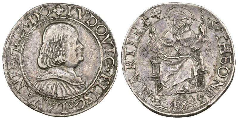 Messerano - 1 Testone senza data - Ludovico II (1528 - 1532) - Gr. 9,56 - CMT# 4...