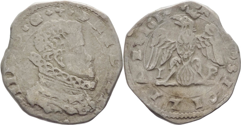 Regno di Sicilia - Filippo III (1598-1621) - 4 tarì 161? - Giovanni dal Pozzo, z...