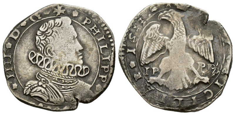 Regno di Sicilia - Filippo IV (1621-1665) - 4 tarì - 1653 - Giovanni Del Pozzo e...