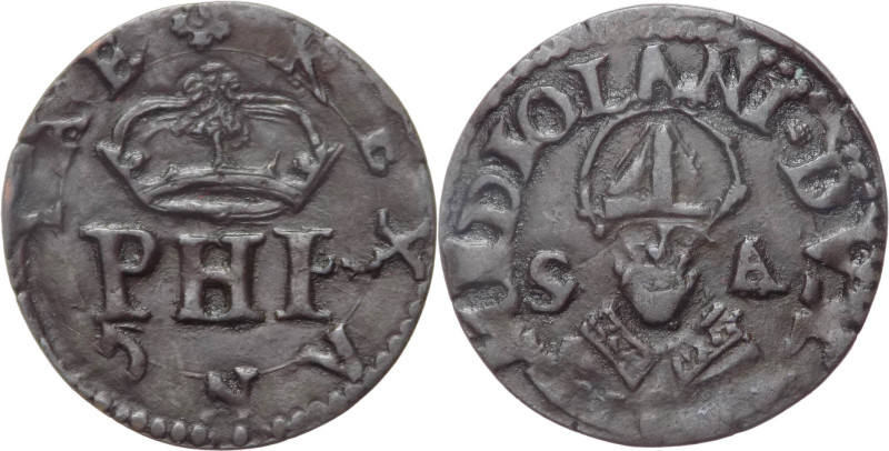 Milano - Filippo II (1556-1598) Trillina - MIR 334 - RARA - Mi - gr. 0,80

SPL...