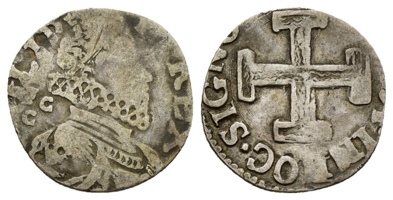 Napoli - Filippo III (1598-1621) - Carlino con croce potenziata - D/ sigle FC/C ...