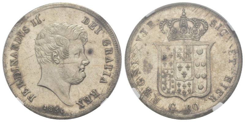 Napoli - Regno delle Due Sicilie - ½ Piastra 1856 - Ferdinando II (1830 - 1859) ...