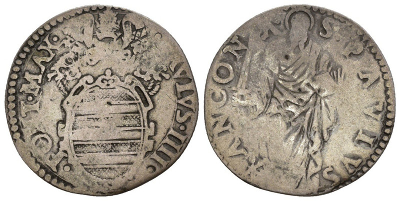 Roma - 1 Giulio - Paolo IV (1555 - 1559) - Ag. - Gr. 2,72 - MIR# 1034

MB

S...