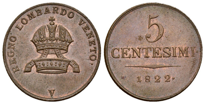 Lombardo Veneto - Venezia - Francesco I d'Asburgo (1815-1835) - 5 Centesimi 1822...