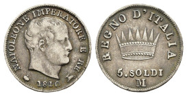 Milano - Napoleone I, Re d'Italia (1805-1814) - 5 Soldi 1810 - Ag - Gig. 189 

mBB

SPEDIZIONE SOLO IN ITALIA - SHIPPING ONLY IN ITALY