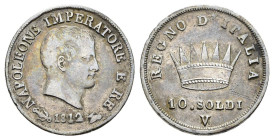 Venezia - Napoleone I Re d'Italia (1805-1814) - 10 soldi 1812 - Segno di Zecca V ribattuto su M - Ag. - Gig.182a

mBB

SPEDIZIONE SOLO IN ITALIA -...