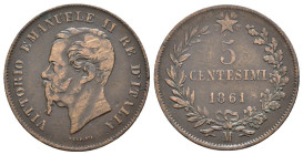 5 Centesimi 1861 - Vittorio Emanuele II (1861 - 1878) - zecca di Milano - Cu. - Gig# 102

qBB

SPEDIZIONE SOLO IN ITALIA - SHIPPING ONLY IN ITALY