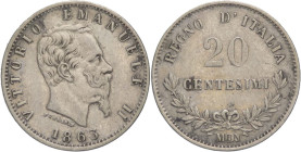 Regno d'Italia - 20 Centesimi 1863 - Vittorio Emanuele II (1861 - 1878) - zecca di Milano - Ag. - Gig. 84

BB

SPEDIZIONE SOLO IN ITALIA - SHIPPIN...