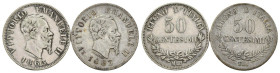 Vittorio Emanuele II (1861-1878) - Lotto di 2 moneta da 50 centesimi "Valore" 1864 - Zecca di Milano e Zecca di Torino - Ag

BB

SPEDIZIONE SOLO I...
