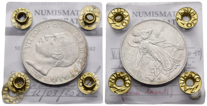 2 Lire 1911 - Vittorio Emanuele III (1900 - 1943) - Cinquantenario - zecca di Ro...