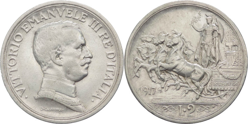 Regno d'Italia - Vittorio Emanuele III (1900-1943) - 2 lire 1917 - P.740 - Ag
...