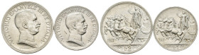 Vittorio Emanuele III (1900-1943) - Lotto di 2 monete da 1 e 2 lire "Quadriga Briosa" 1917 - Ag

med. SPL/FDC

SPEDIZIONE SOLO IN ITALIA - SHIPPIN...