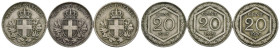 Vittorio Emanuele III (1900-1943) - Lotto di 3 monete 20 centesimi "esagono" 1918, 1919 e 1920

med. BB

SPEDIZIONE SOLO IN ITALIA - SHIPPING ONLY...