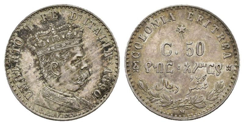 Eritrea Italiana - Umberto I (1890-1896) - 50 Centesimi o 1/10 di Tallero 1890 -...