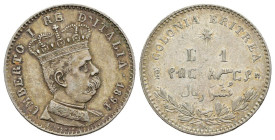 Eritrea Italiana - Umberto I (1890-1896) - 1 lira o 2/10 di Tallero 1891 - Ag. - Gig. 6

BB

SPEDIZIONE SOLO IN ITALIA - SHIPPING ONLY IN ITALY