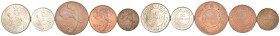 Amministrazione Fiduciaria Italiana della Somalia (1950-1960) - Serie completa composta da: 1 Somalo, 50 centesimi, 10 centesimi, 5 centesimi e 1 cent...
