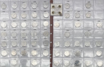 Repubblica Italiana - Lotto di 41 monete da 5 lire delfino dal 1951 al 2001. Comprende tutte le date e 14 monete (1970, 1973, 1974, 1975, 1977, 1979, ...