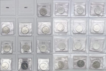Repubblica Italiana - Lotto di 28 monete 50 lire vulcano dal 1968 al 1989 più 6 monete (1970, 1975, 1977, 1984 e 1985) tutte in conservazione FDC

F...