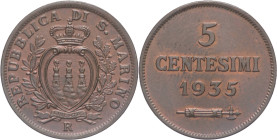 San Marino - Vecchia Monetazione (1864-1938) - 5 centesimi 1935 - Gig.40 - Cu

FDC

SPEDIZIONE SOLO IN ITALIA - SHIPPING ONLY IN ITALY