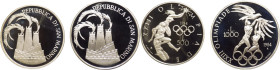 San Marino - Nuova Monetazione (dal 1972) Dittico 500 e 1000 Lire “XXIII Olimpiade” 1984 - Ag - In confezione originale - Coniazione Fondo Specchio
...