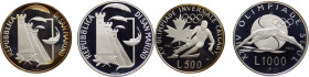 San Marino - Nuova Monetazione (dal 1972) Dittico 500 e 1000 Lire “XXIV Olimpiade di Seul” 1988 - Ag - In confezione originale - Coniazione Fondo Spec...