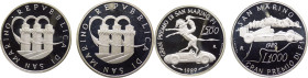 San Marino - Nuova Monetazione (dal 1972) Dittico 500 e 1000 Lire “Gran Premio di San Marino di Formula Uno” 1989 - Ag - In confezione originale - Con...