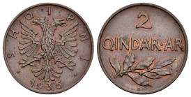 Albania - 2 Qindar 1935 - Regno d'Albania (1925 - 1938) - Ae. - KM# 15

FDC

SPEDIZIONE IN TUTTO IL MONDO - WORLDWIDE SHIPPING
