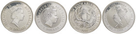 Australia - Elisabetta II (1952-2022) - Lotto di 2 monete da 1 dollaro 1991 e 5 dollari 1999 "Kookaburra" - Ag

FDC

SPEDIZIONE IN TUTTO IL MONDO ...